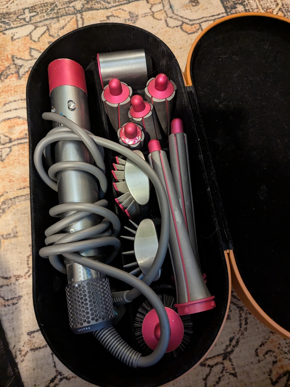 Dyson Hot Pink and Silver Hair Styling Set